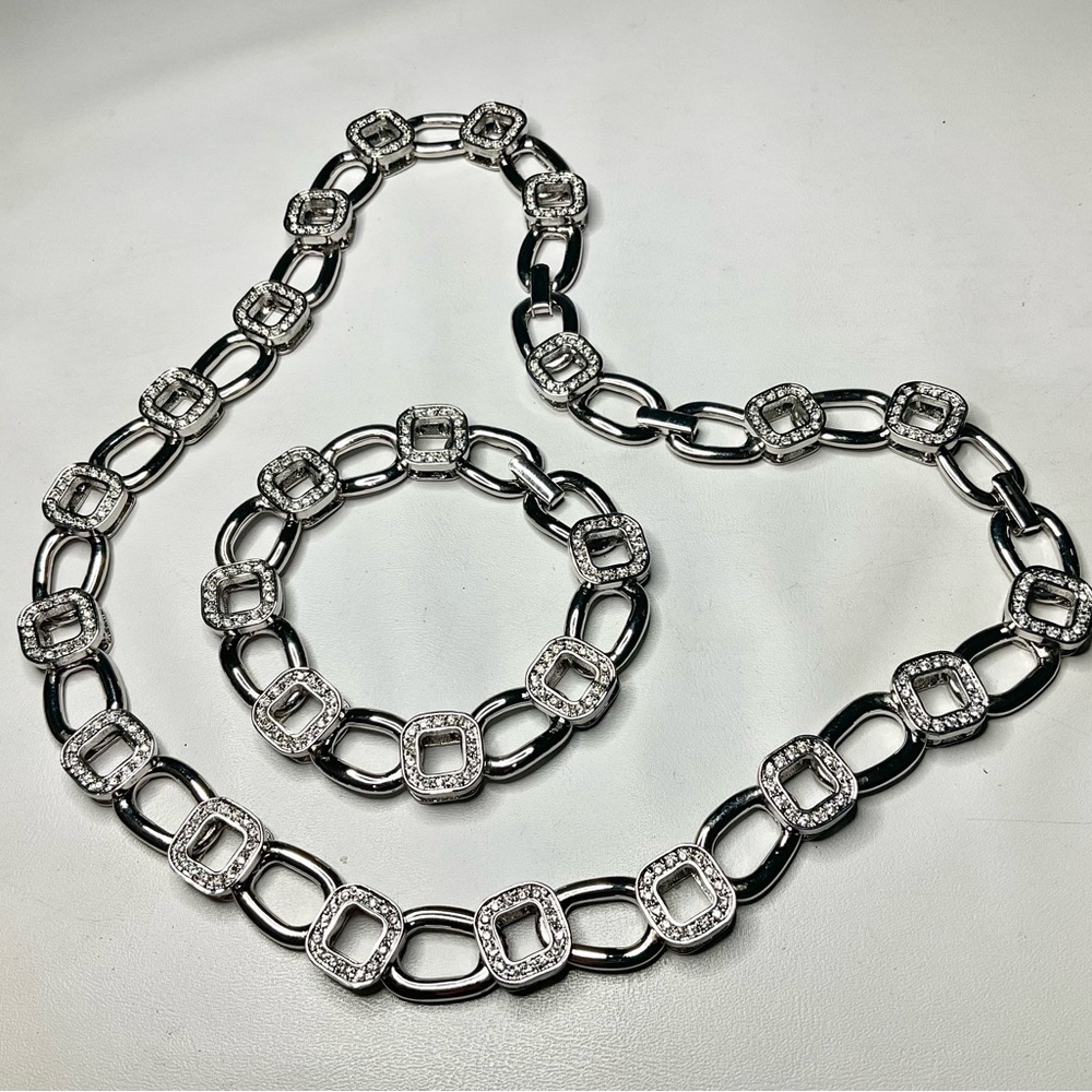Runway Butler POL Demi Parure Dual Signed Necklace Bracelet Set